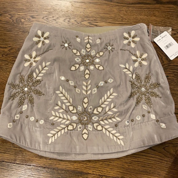 Free People silver skirt - Picture 1 of 2